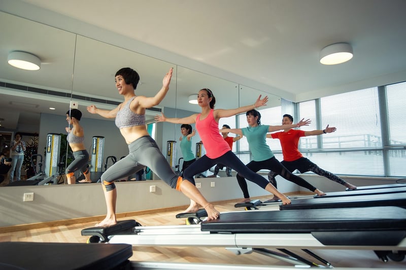 Pilates exercise class